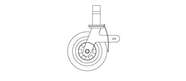 Roulette tour en aluminium