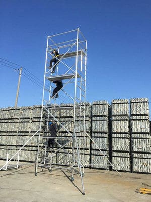 torre de aluminio doble ancho