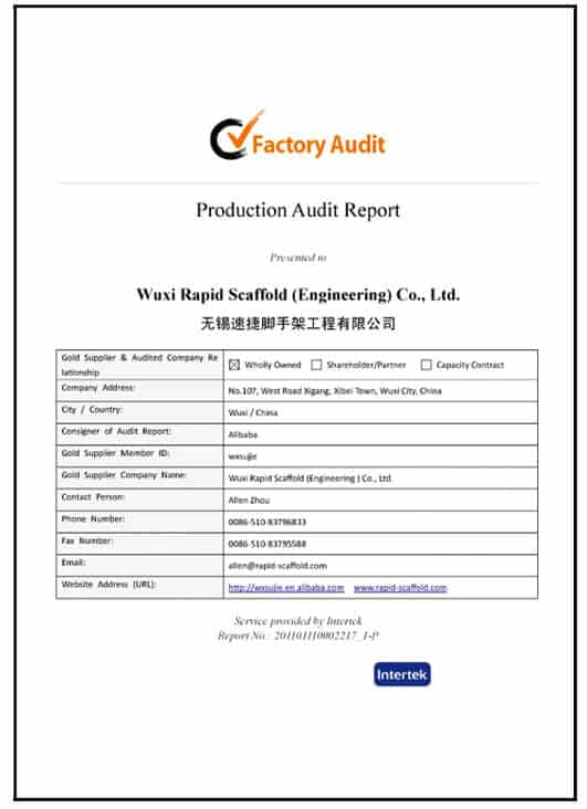 auditoría de fábrica