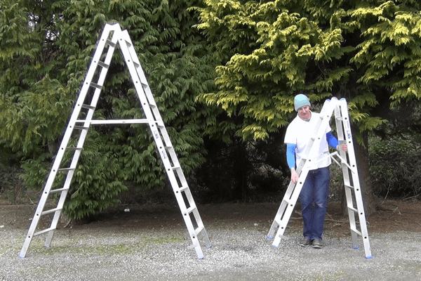 Ejemplo de escalera de aluminio