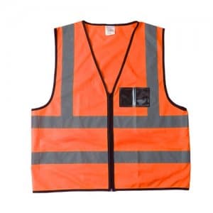 Orange Safety Vest with Reflective Stripe Orange Safety Vest with Reflective Stripe