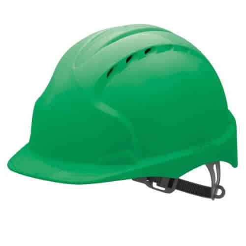 green safety helmet