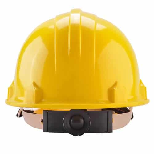 casque de sécurité jaune